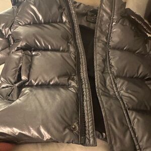 Children's Shiny Silver Puffer Coat